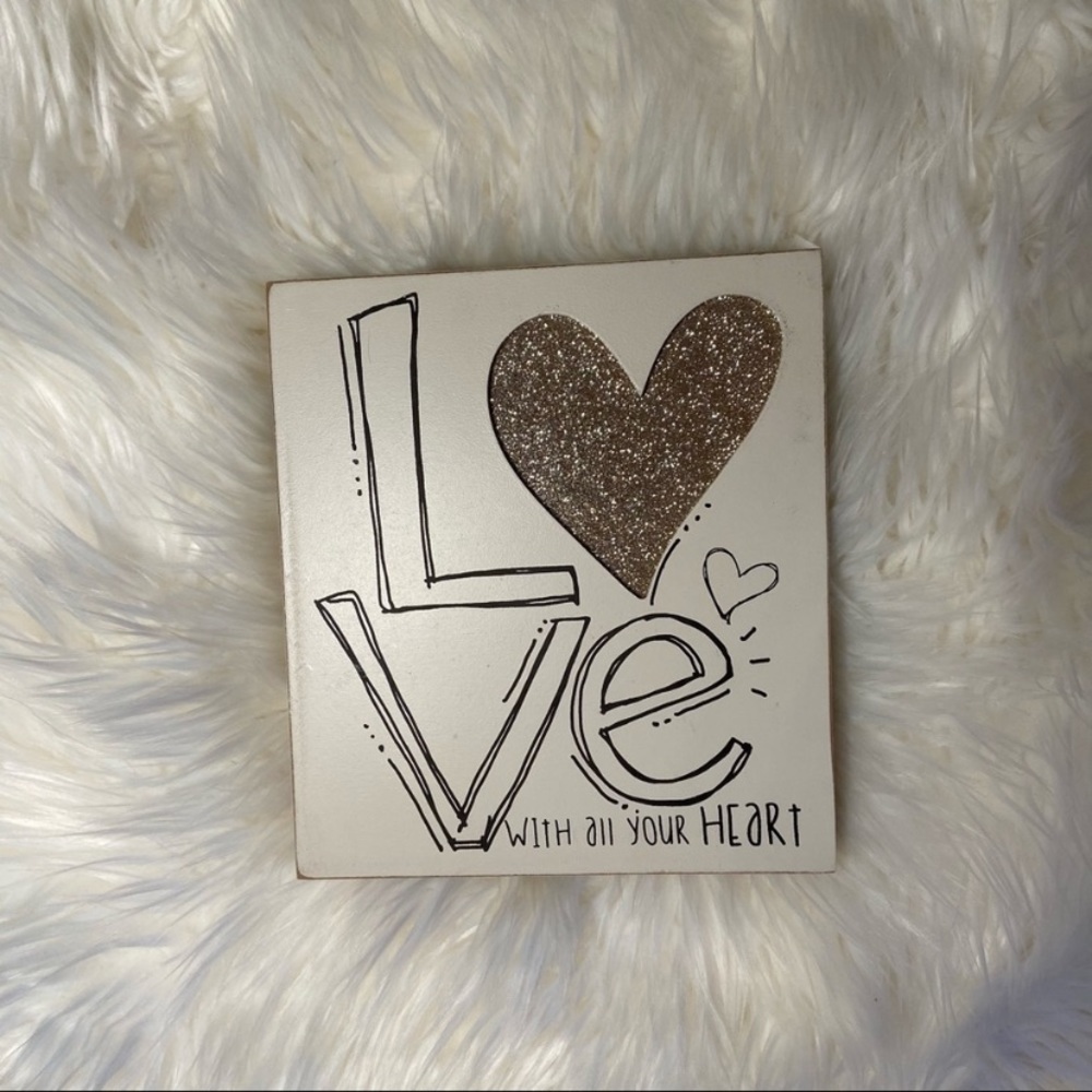 LOVE WITH ALL YOUR HEART WALL ART DECOR